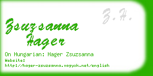 zsuzsanna hager business card